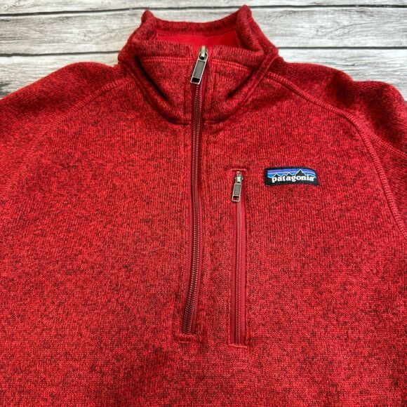 Patagonia Men's Better Sweater Fleece Jacket Dark Red XS Extra Small Zip Pocket - Picture 4 of 10